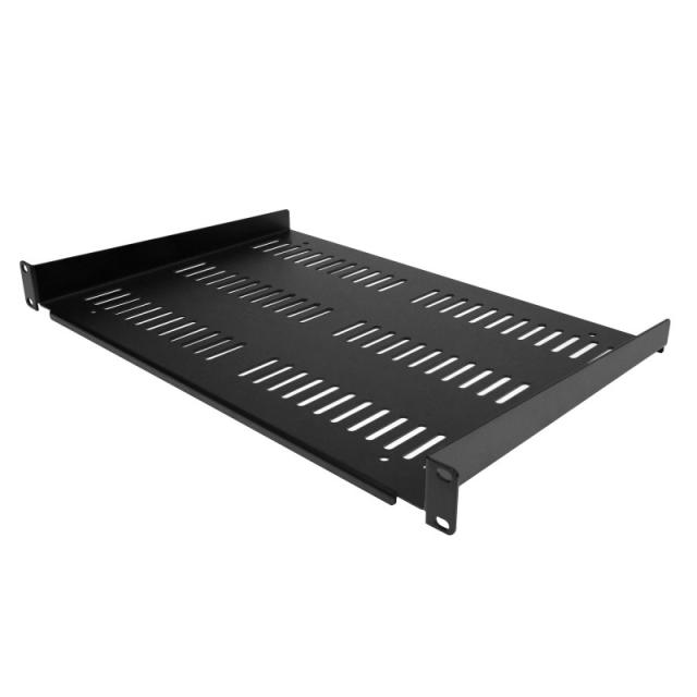 StarTech.com - Estante Ventilado 1U para Armario Rack de Servidores - Bandeja Universal Voladiza para Mont - SHELF-1U-12-FIXED-V
