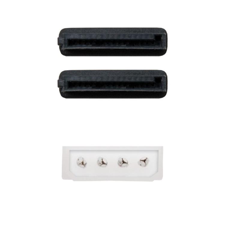 Nanocable - CABLE SATA ALIMENTACION 5.25"(MOLEX 4PIN)/M-2xSATA/H 20 CM