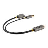 StarTech.com - Cable 30cm Adaptador HDMI a DisplayPort - Activo - 4K 60Hz - Conversor HDMI 2.0 a DP 1.2 - HDR - Alimentado por e