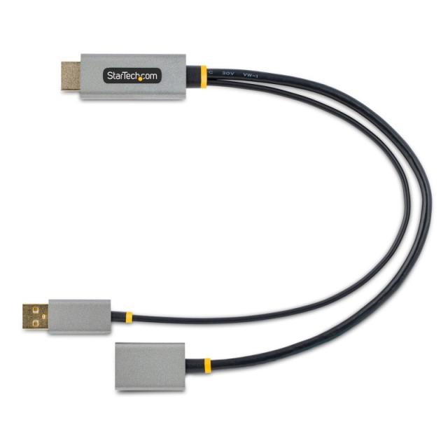 StarTech.com - Cable 30cm Adaptador HDMI a DisplayPort - Activo - 4K 60Hz - Conversor HDMI 2.0 a DP 1.2 - HDR - Alimentado por e