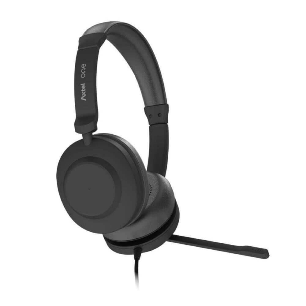 Axtel - AXH-ONEUCD auricular y casco Auriculares Alámbrico Diadema Oficina/Centro de llamadas USB tipo A Negro