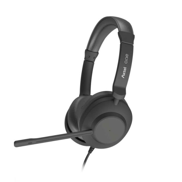 Axtel - AXH-ONEUCD auricular y casco Auriculares Alámbrico Diadema Oficina/Centro de llamadas USB tipo A Negro