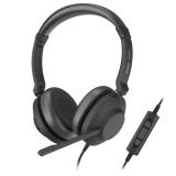 Axtel - AXH-ONEUCD auricular y casco Auriculares Alámbrico Diadema Oficina/Centro de llamadas USB tipo A Negro