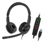 Axtel - VOICE UC28 stereo USB-A Auriculares Alámbrico Diadema Oficina/Centro de llamadas USB tipo A Negro