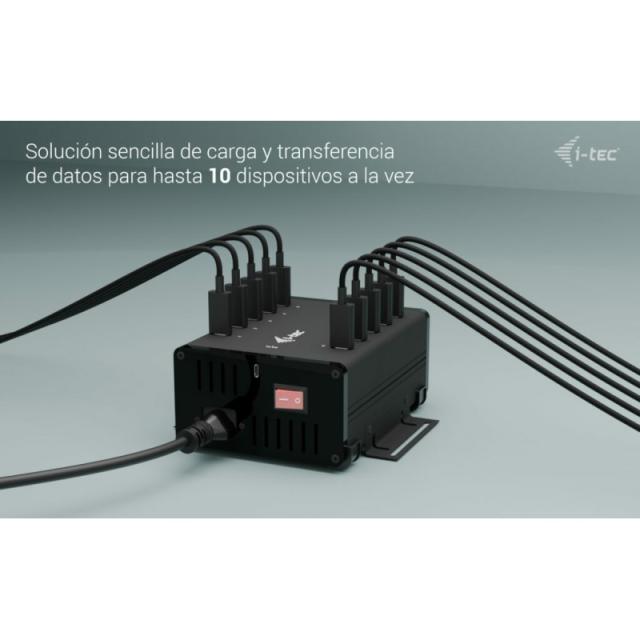 i-tec - USB-C/USB-A Metal Charging + data HUB, 15W per port, 10x USB-C