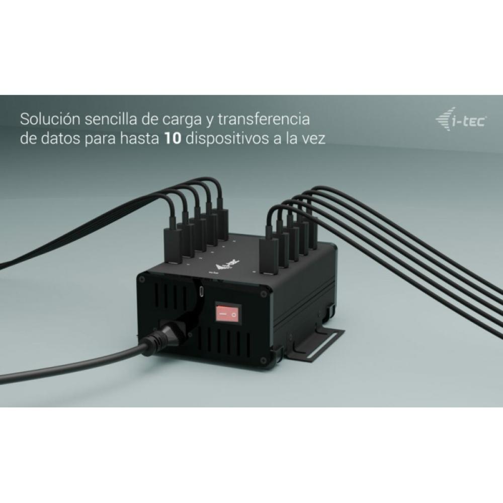 i-tec - USB-C/USB-A Metal Charging + data HUB, 15W per port, 10x USB-C