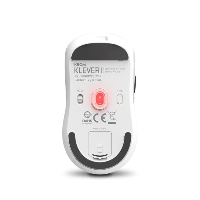 Krom - Klever ratón Juego mano derecha RF inalámbrico Óptico 10000 DPI - NXKROMKLEVERWH