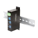 StarTech.com - Hub USB Industrial de 4 Puertos Gestionado - Servicio Pesado - Caja de Metal - Protección ESD y Sobretensión - Mo
