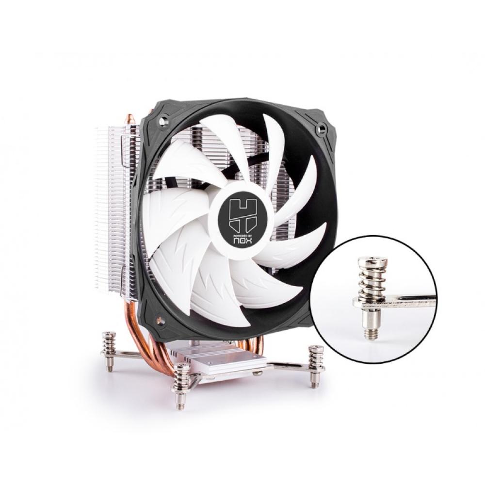 NOX - Hummer H-212 Procesador Enfriador 12 cm Aluminio, Negro, Blanco 1 pieza(s)