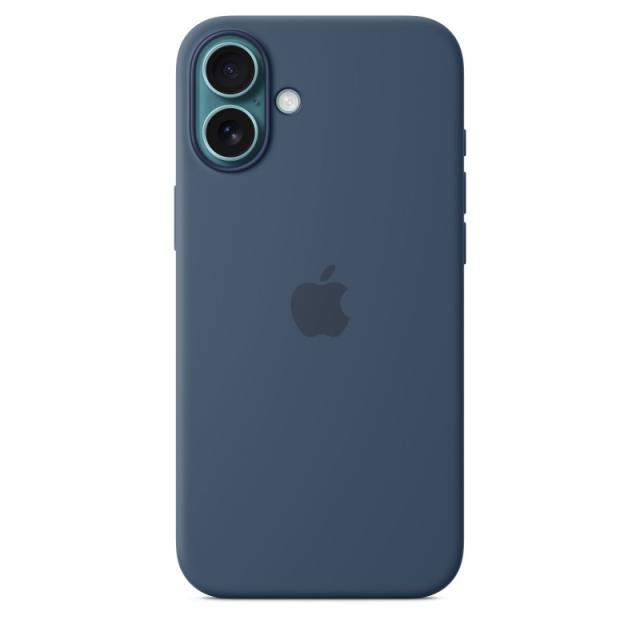 Apple - Funda de silicona con MagSafe para el iPhone 16 Plus - Azul denim