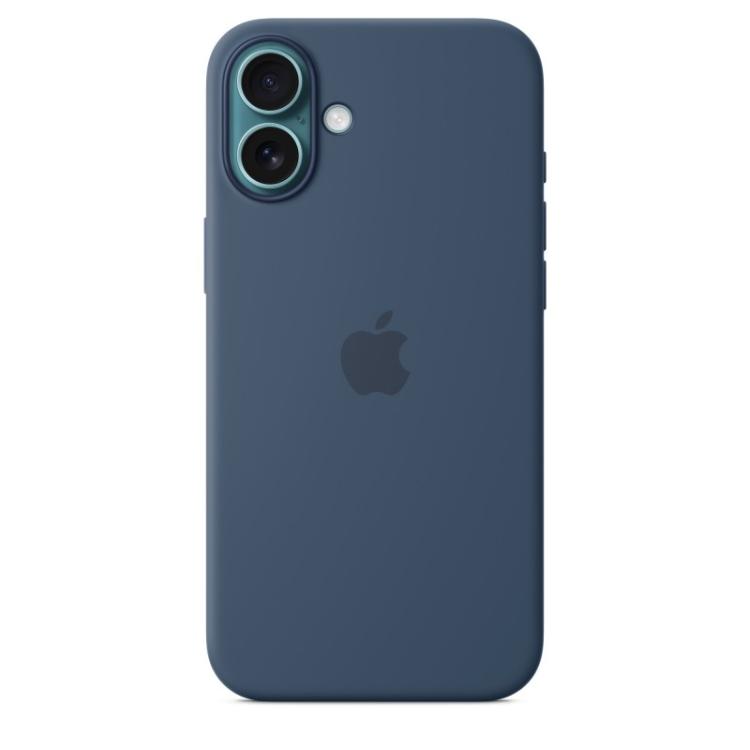 Apple - Funda de silicona con MagSafe para el iPhone 16 Plus - Azul denim