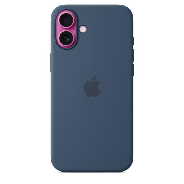 Apple - Funda de silicona con MagSafe para el iPhone 16 Plus - Azul denim