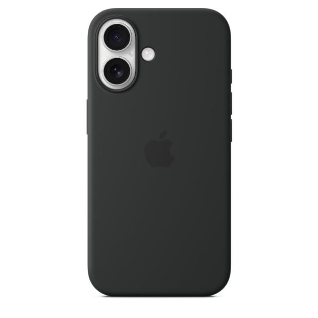 Apple - Funda de silicona con MagSafe para el iPhone 16 - Negro