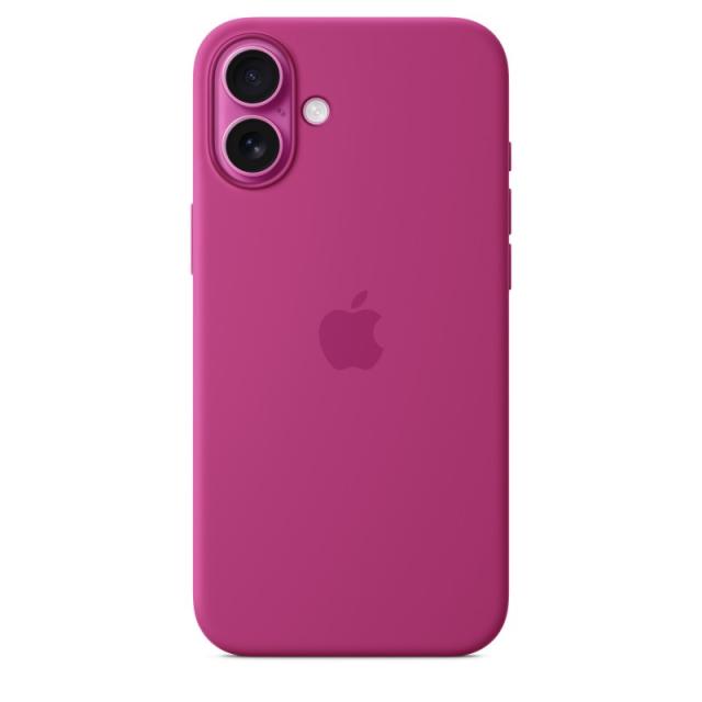 Apple - Funda de silicona con MagSafe para el iPhone 16 Plus - Fucsia
