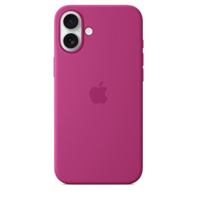 Apple - Funda de silicona con MagSafe para el iPhone 16 Plus - Fucsia