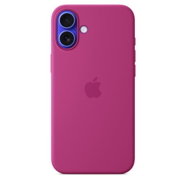 Apple - Funda de silicona con MagSafe para el iPhone 16 Plus - Fucsia