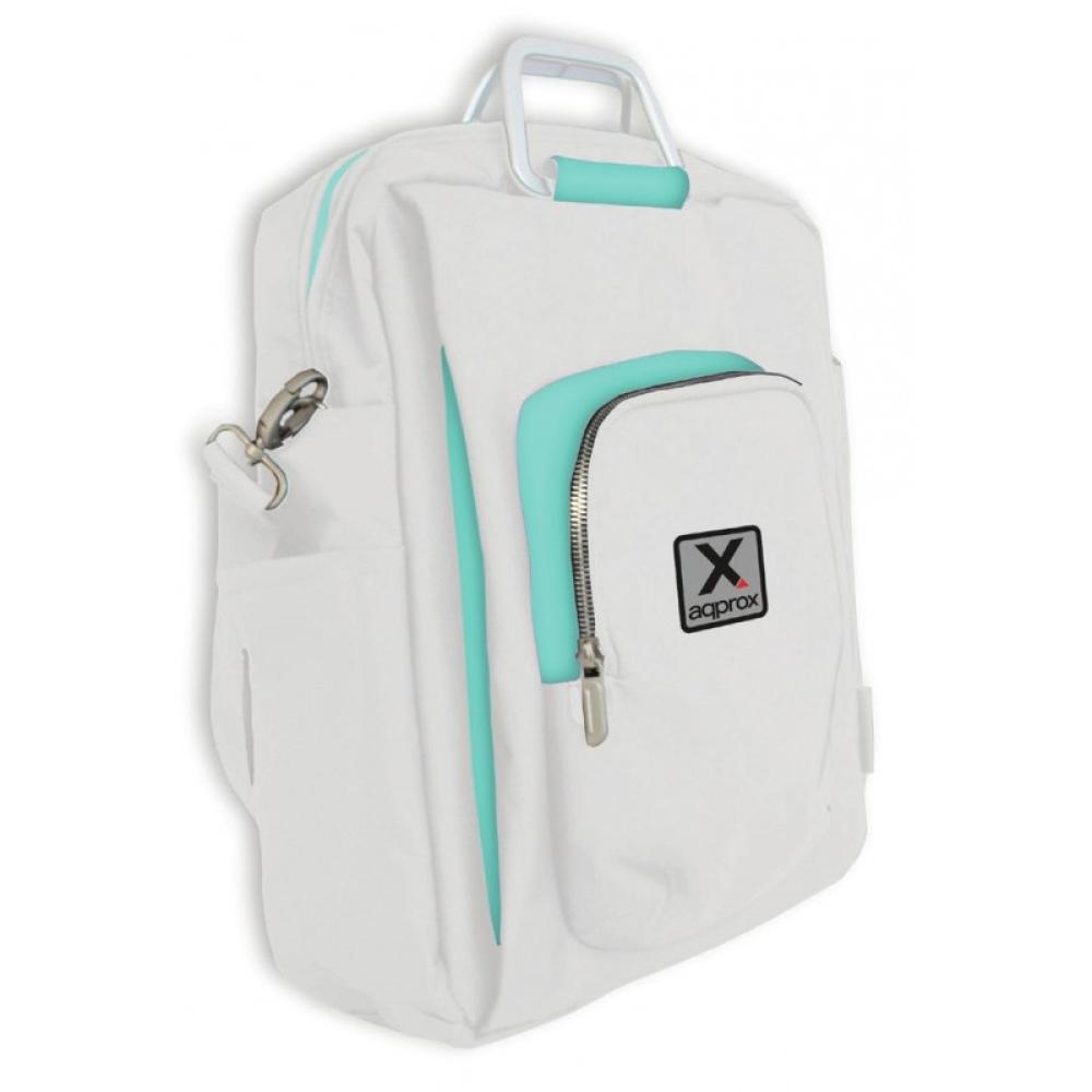 Approx - appNBST15x maletines para portátil 39,6 cm (15.6") Mochila bandolera Turquesa, Blanco