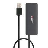 Lindy - 42986 hub de interfaz USB 2.0 480 Mbit/s Negro