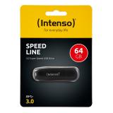 Intenso - Speed Line unidad flash USB 64 GB USB tipo A 3.2 Gen 1 (3.1 Gen 1) Negro