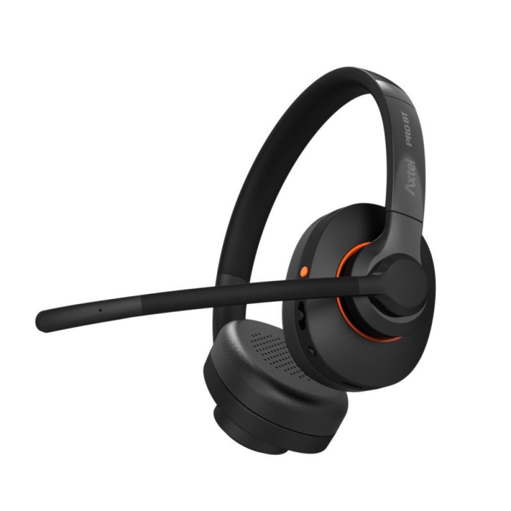 Axtel - Pro BT duo Auriculares Inalámbrico Diadema Oficina/Centro de llamadas USB Tipo C Bluetooth Negro, Naranja