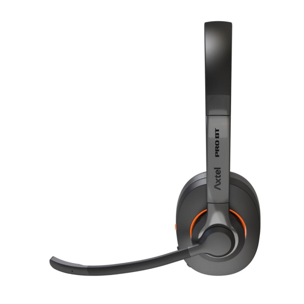 Axtel - Pro BT duo Auriculares Inalámbrico Diadema Oficina/Centro de llamadas USB Tipo C Bluetooth Negro, Naranja