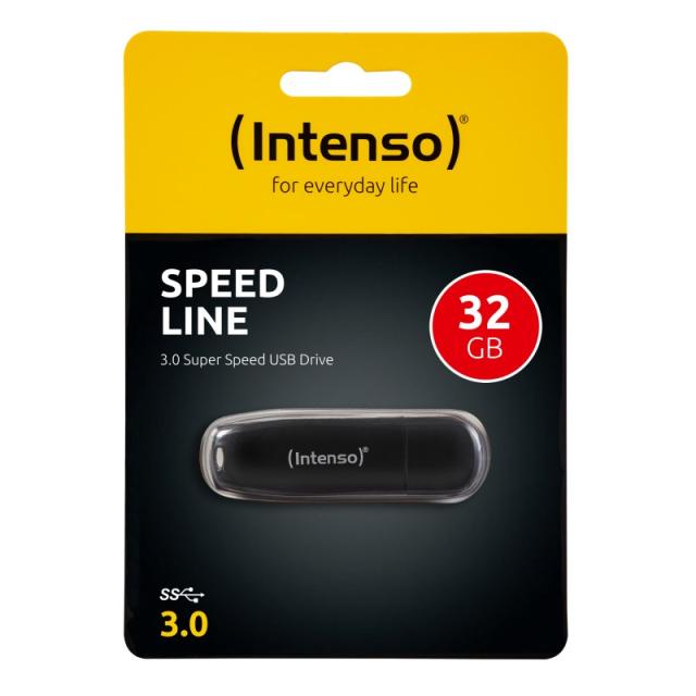 Intenso - Speed Line unidad flash USB 32 GB USB tipo A 3.2 Gen 1 (3.1 Gen 1) Negro