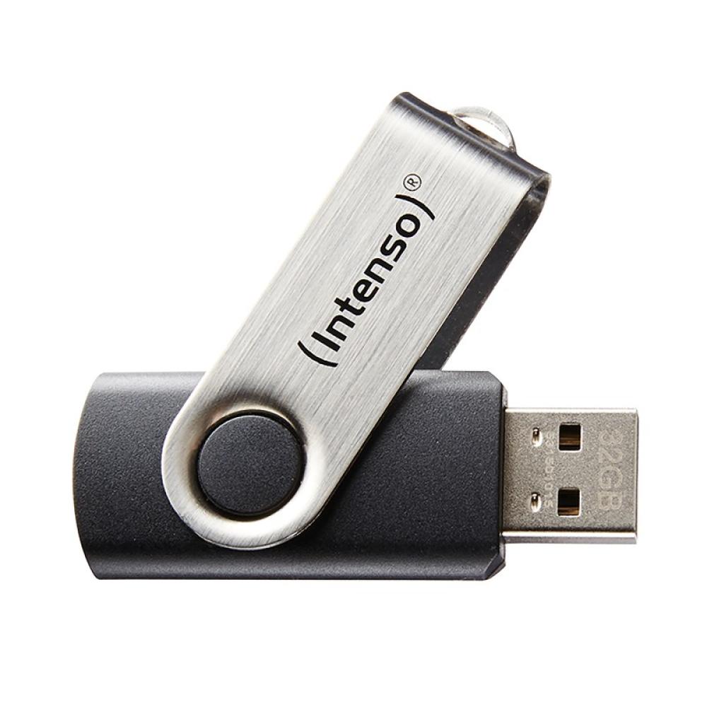Intenso - Basic Line unidad flash USB 32 GB USB tipo A 2.0 Negro, Plata