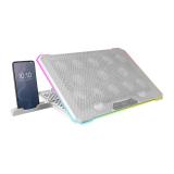 Mars Gaming - MNBC13, Base Refrigeradora y Stand para Portátiles Hasta 17”, Iluminación ARGB 10 Modos, 13x Ventiladore - MNBC13W