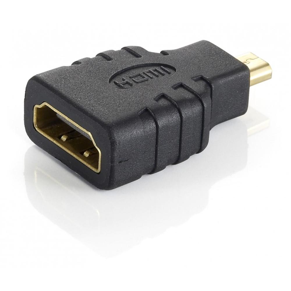 Equip - 118915 cambiador de género para cable microHDMI HDMI Negro
