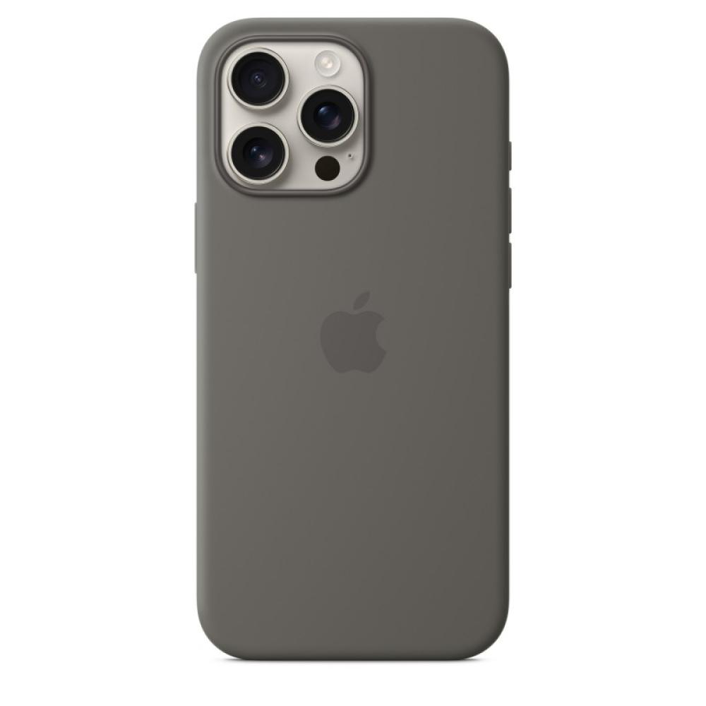Apple - Funda de silicona con MagSafe para el iPhone 16 Pro Max - Gris piedra