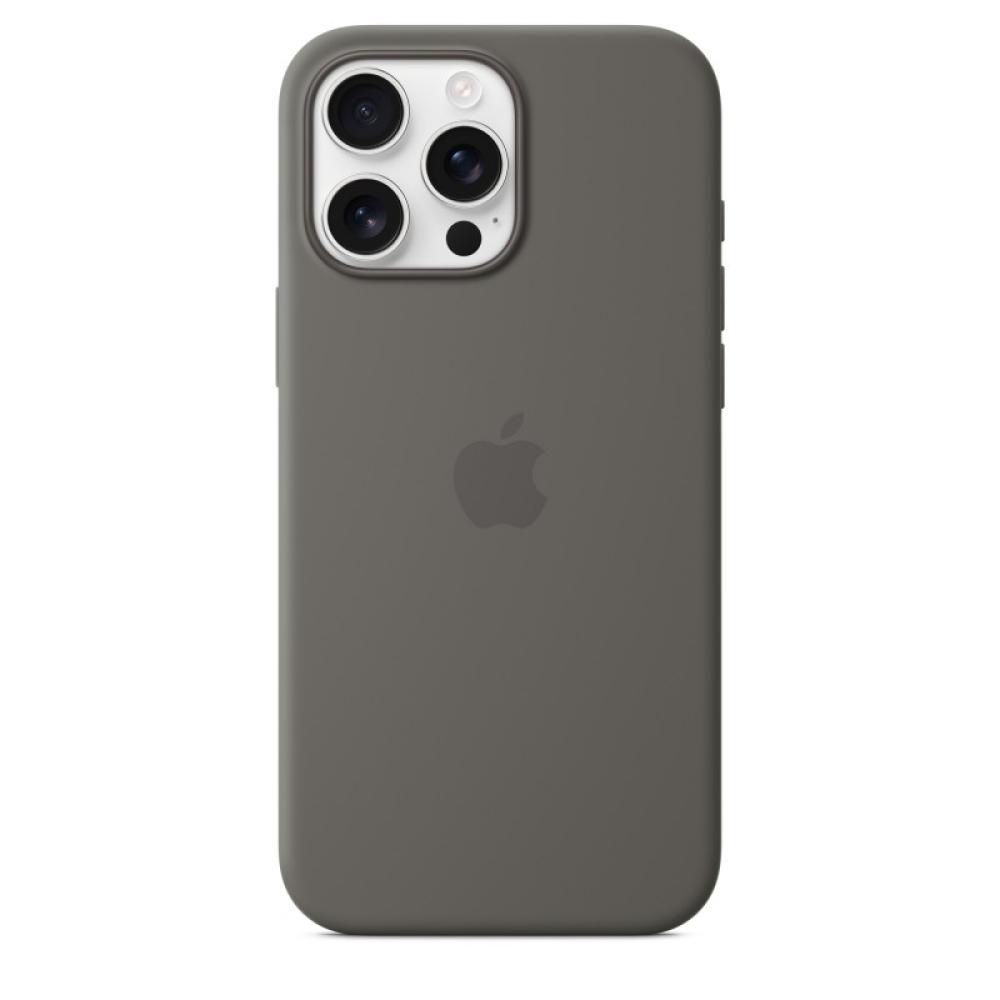 Apple - Funda de silicona con MagSafe para el iPhone 16 Pro Max - Gris piedra