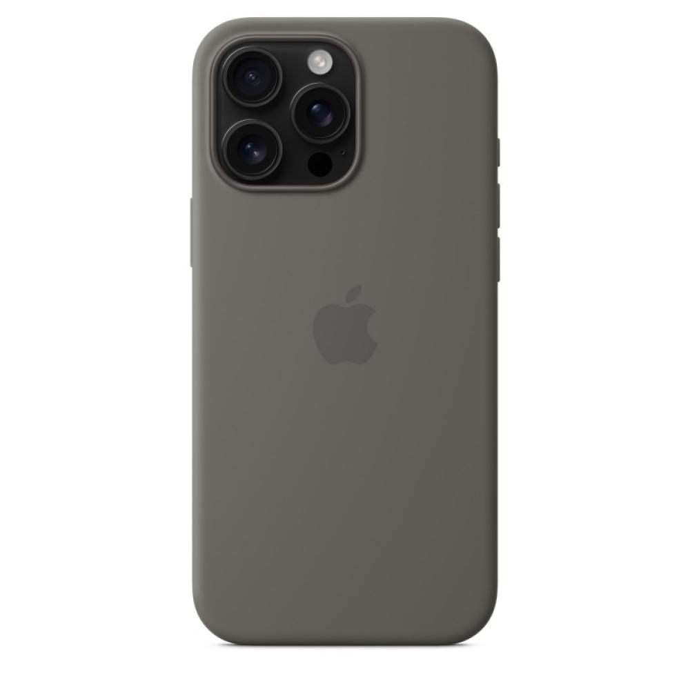 Apple - Funda de silicona con MagSafe para el iPhone 16 Pro Max - Gris piedra