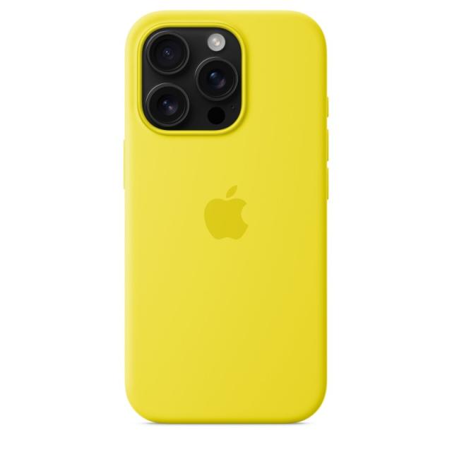 Apple - Funda de silicona con MagSafe para el iPhone 16 Pro - Amarillo carambola