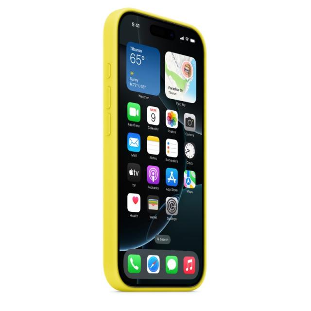 Apple - Funda de silicona con MagSafe para el iPhone 16 Pro - Amarillo carambola