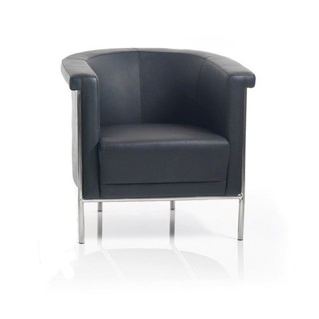 Sillón CYRUS, similpiel negra