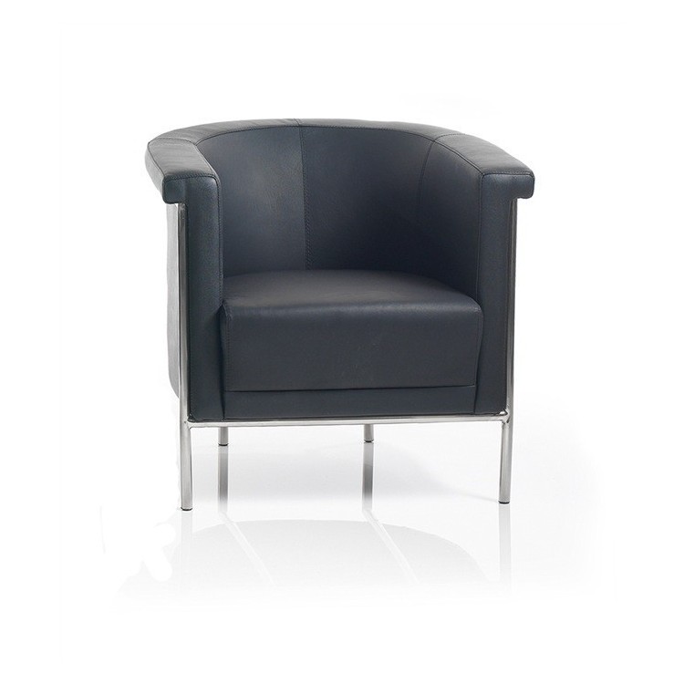 Sillón CYRUS, similpiel negra