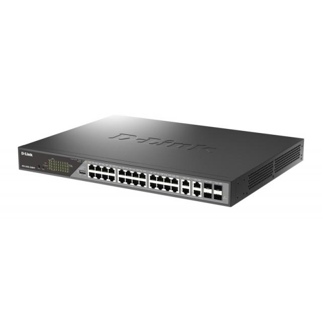 D-Link - DSS-200G-28MP switch Gestionado L2 Gigabit Ethernet (10/100/1000) Energía sobre Ethernet (PoE) 1U Gris