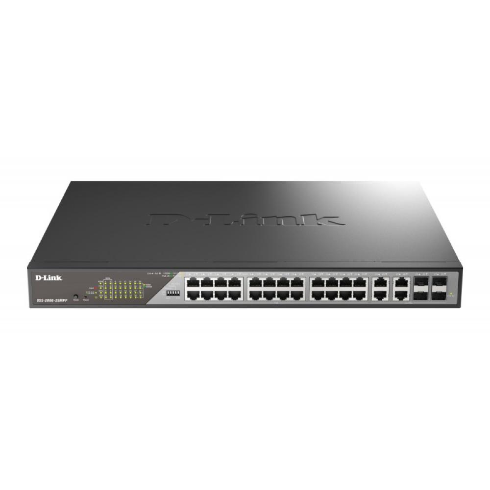 D-Link - DSS-200G-28MP switch Gestionado L2 Gigabit Ethernet (10/100/1000) Energía sobre Ethernet (PoE) 1U Gris