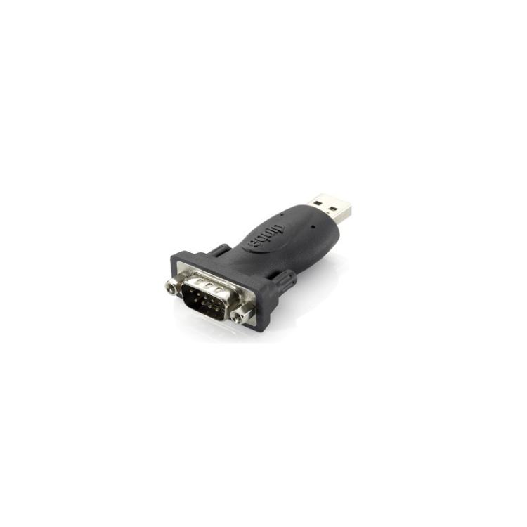 Equip - 133382 cambiador de género para cable USB A RS-232 Negro