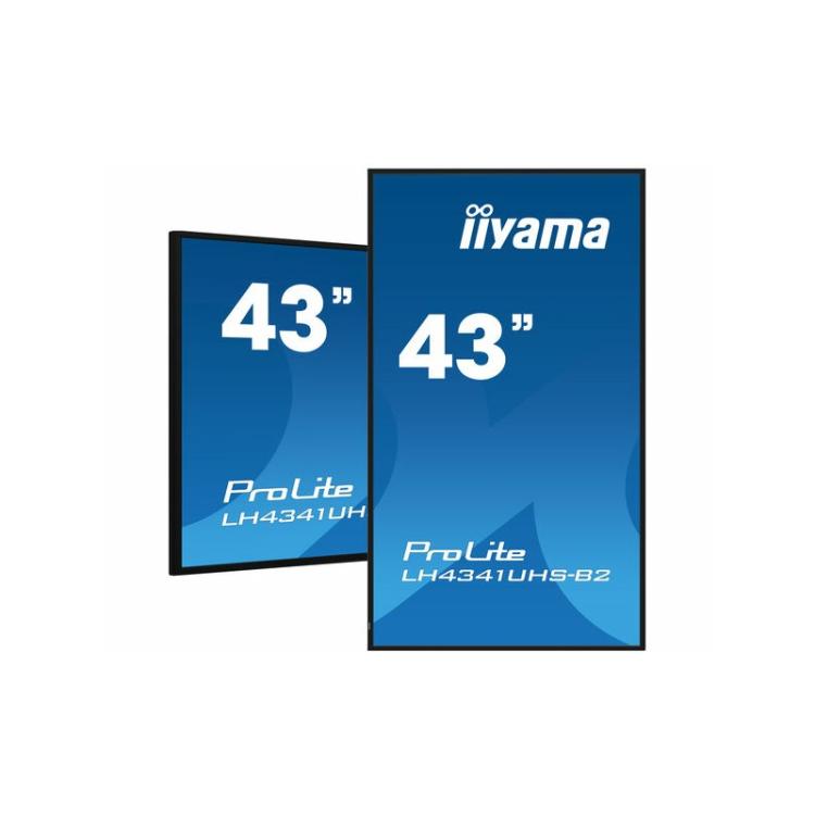 iiyama - LH4341UHS-B2 pantalla de señalización 108 cm (42.5") LCD 500 cd / m² 4K Ultra HD Procesador incorporado Android 8.0 24/