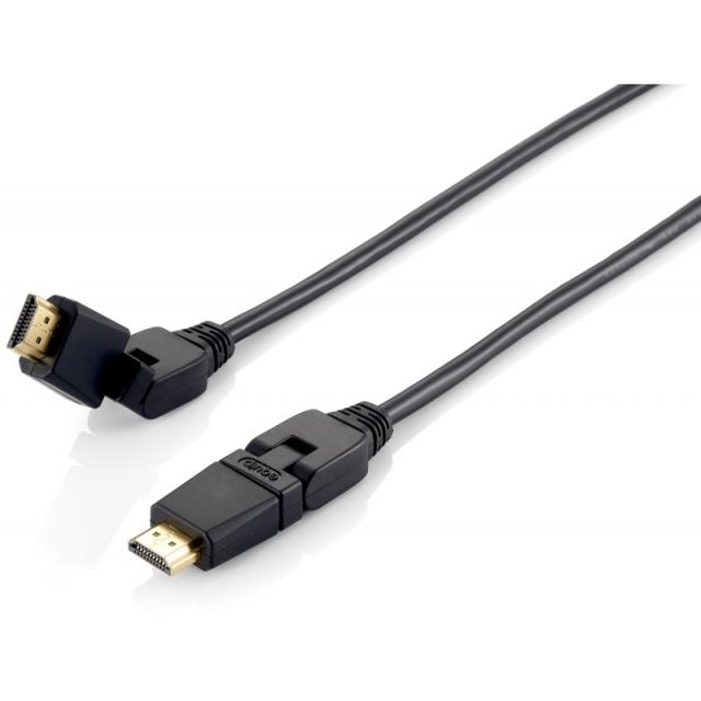 Equip - 119361 Cable HDMI 2.0 giratorio, 1,0 m, conector giratorio, 4K/60 Hz