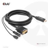 CLUB3D - CAC-1712 adaptador de cable de vídeo 2 m VGA (D-Sub) + 3,5mm HDMI + Micro-USB Negro
