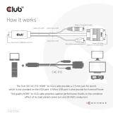 CLUB3D - CAC-1712 adaptador de cable de vídeo 2 m VGA (D-Sub) + 3,5mm HDMI + Micro-USB Negro