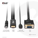 CLUB3D - CAC-1712 adaptador de cable de vídeo 2 m VGA (D-Sub) + 3,5mm HDMI + Micro-USB Negro