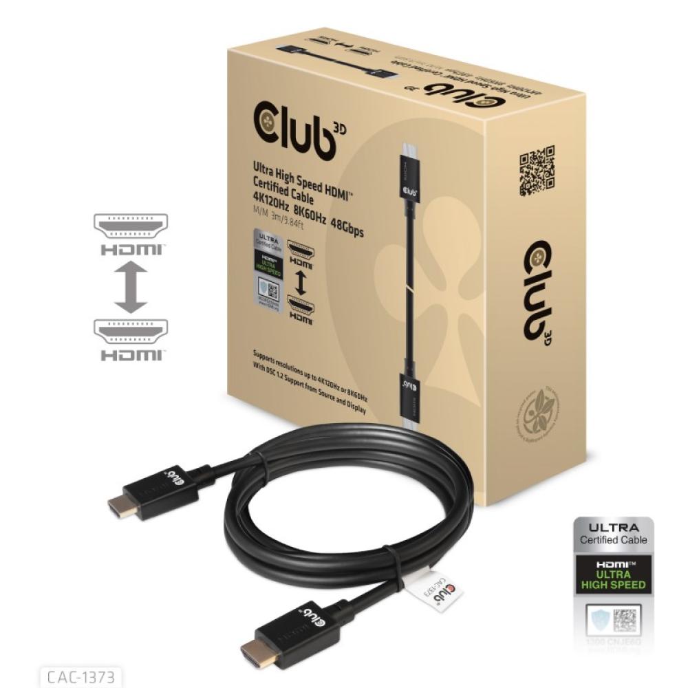 CLUB3D - cac-1373 cable HDMI 3 m Negro
