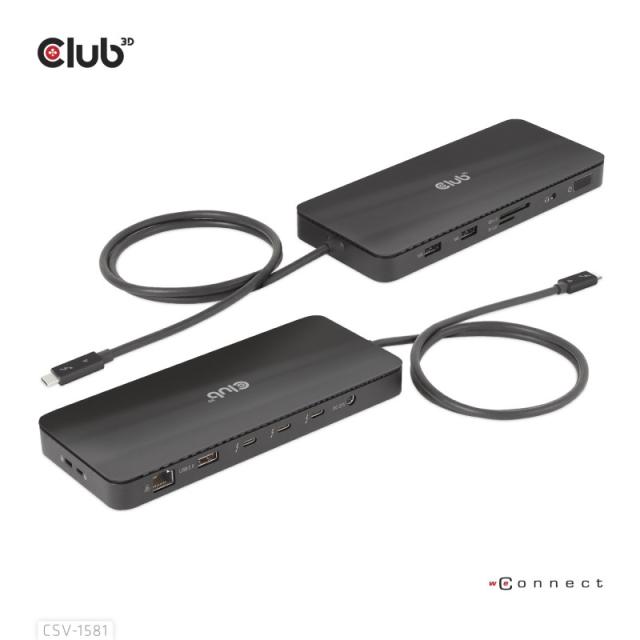 CLUB3D - Estación de acoplamiento 11 en 1 con certificación Thunderbolt™ 4