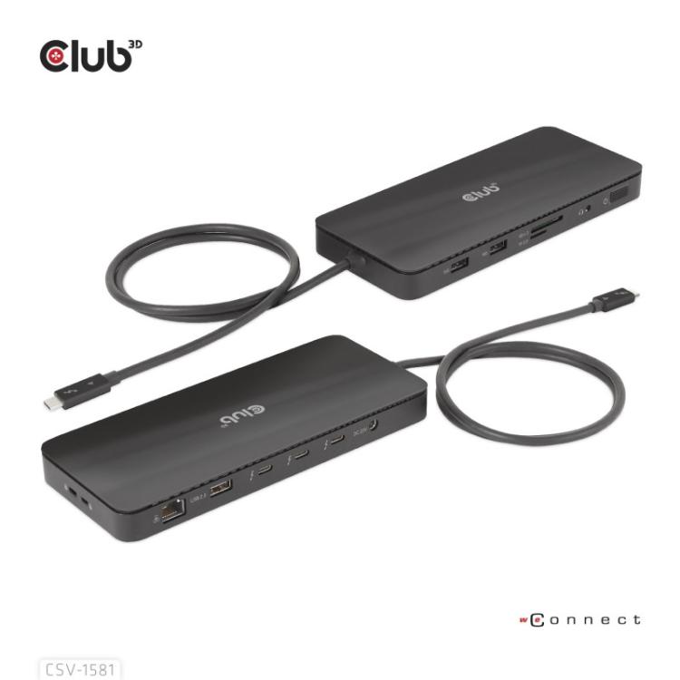 CLUB3D - Estación de acoplamiento 11 en 1 con certificación Thunderbolt™ 4