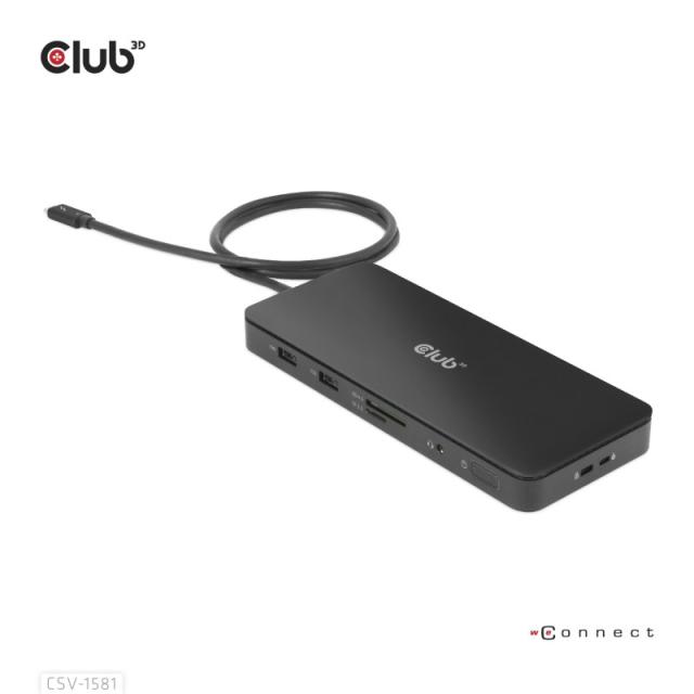 CLUB3D - Estación de acoplamiento 11 en 1 con certificación Thunderbolt™ 4