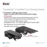 CLUB3D - Estación de acoplamiento 11 en 1 con certificación Thunderbolt™ 4