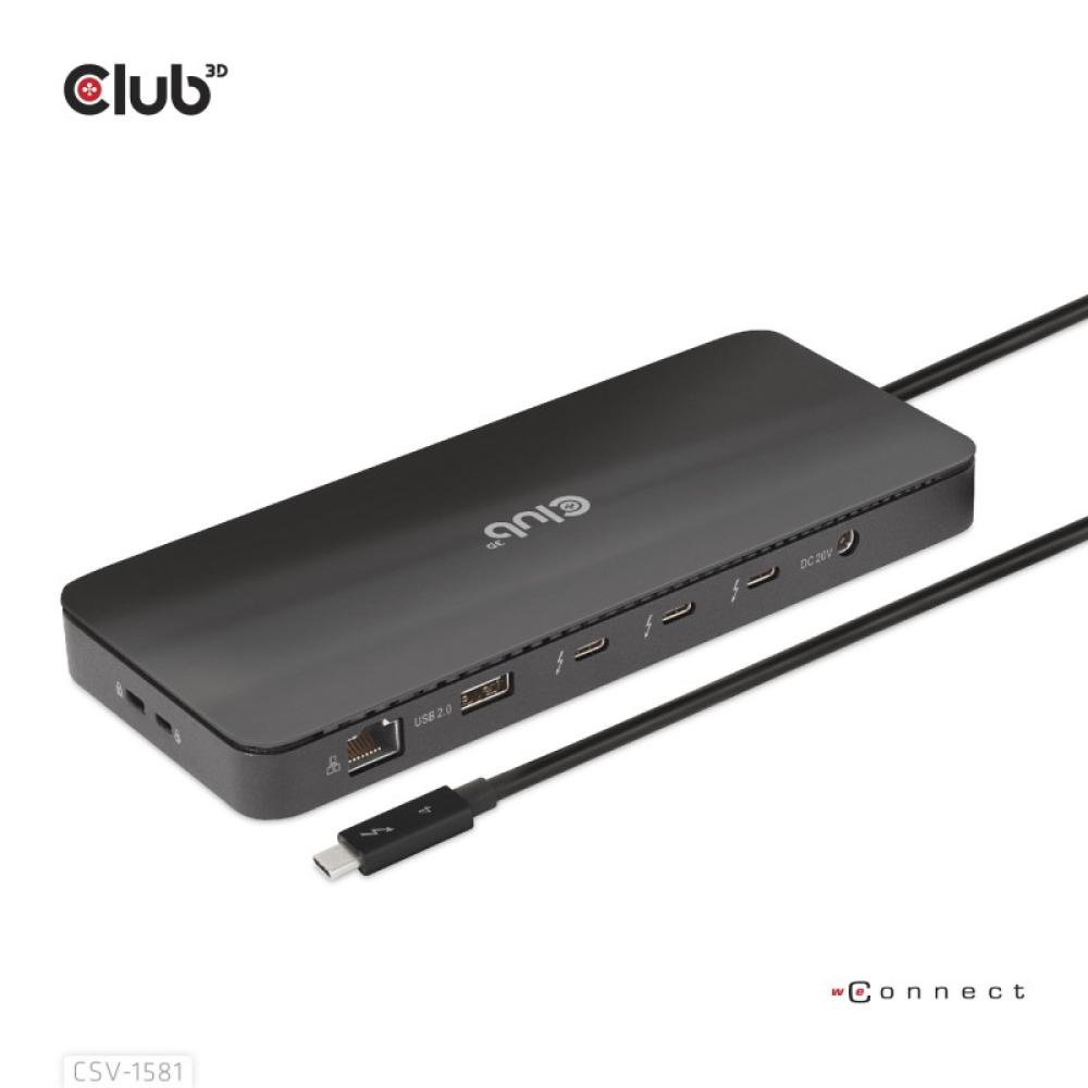 CLUB3D - Estación de acoplamiento 11 en 1 con certificación Thunderbolt™ 4